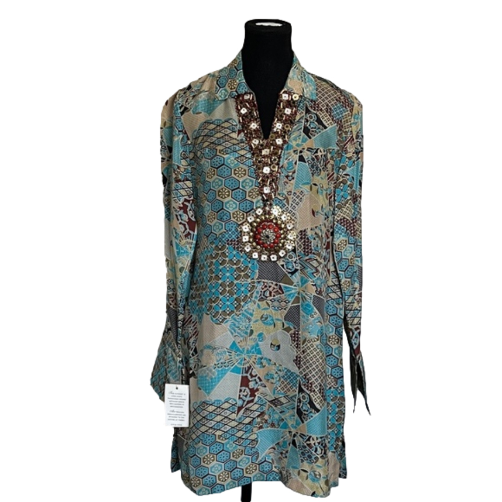 Ahish Pandey Colourful Tunic with Beadwork